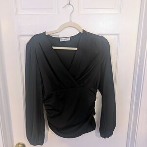 Grace Karin Elegant Black Blouse